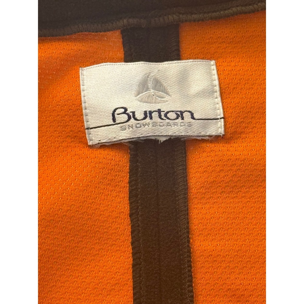 Burton Black Snowboard Fleece Jacket – XL Orange Lining, Zip-Up, Underarm Vent - Picture 3 of 7